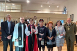 Pauline Latham OBE attending reopening service of All Saints Church Ockbrook