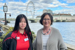 Pauline Latham OBE with constituent Abigail