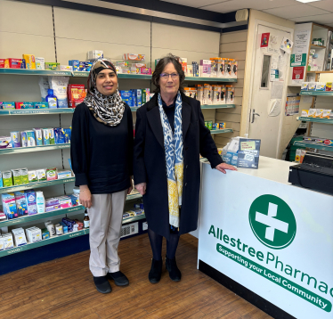 Pauline Latham at Allestree Pharmacy