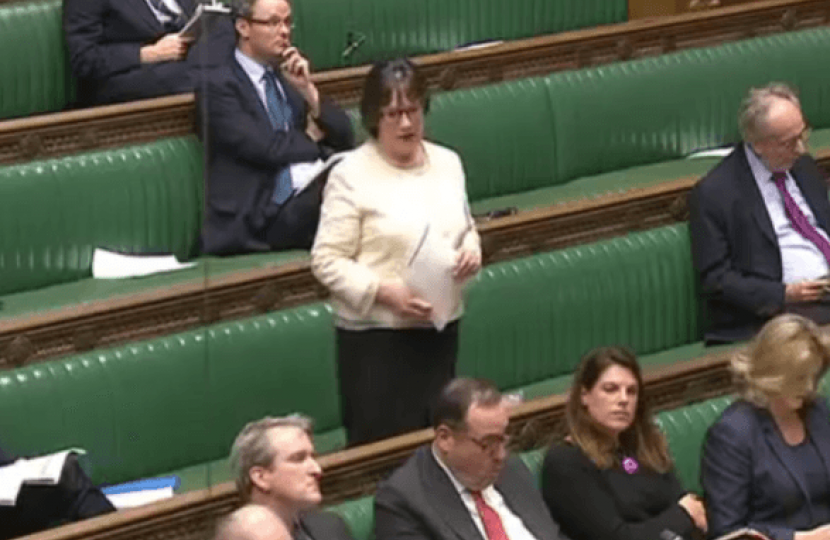 Pauline raises a question in Work & Pensions Oral Questions