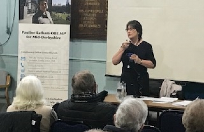 Pauline Latham OBE MP host Meet Your MP session in Belper
