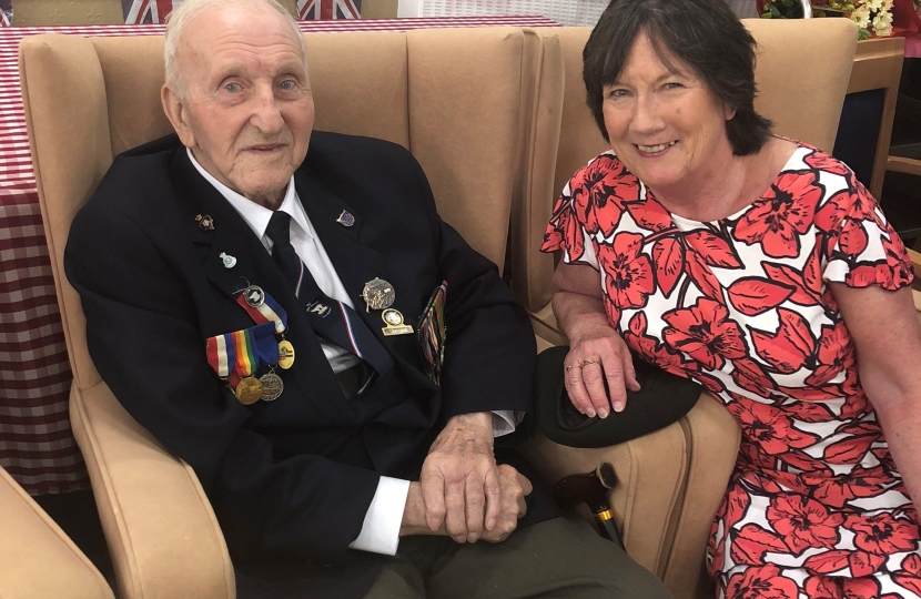Pauline Latham OBE MP recently visited The Laurels Residential and Nursing to celebrate their Normandy landing D-Day event