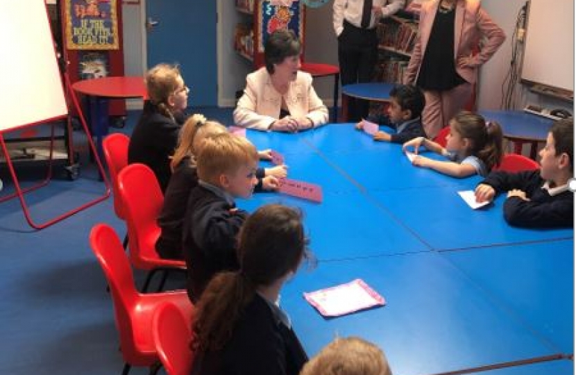 Pauline Latham OBE MP visits Redhill Primary School