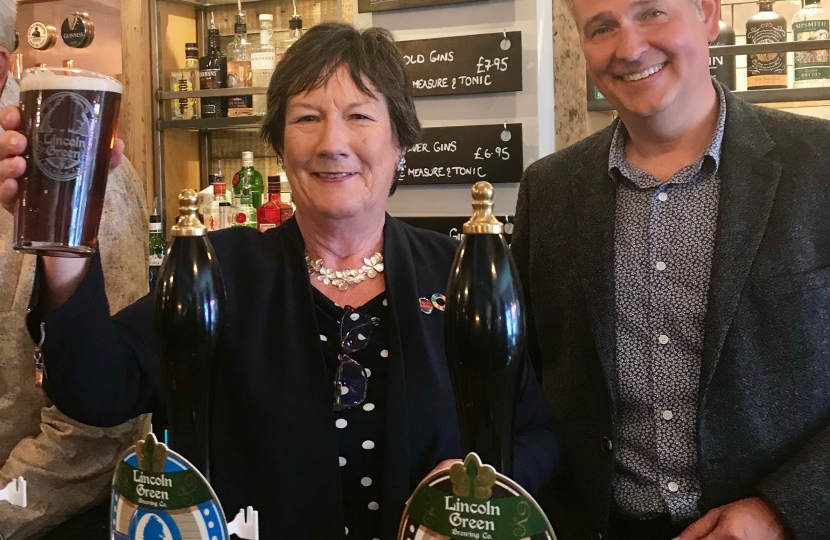 Pauline Latham OBE MP Visits Refurbished The Railway Hotel in King Street, Belper