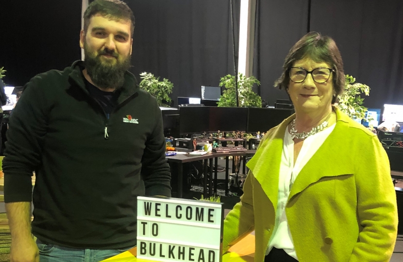 Pauline Latham OBE MP visits Bulkhead Interactive Ltd