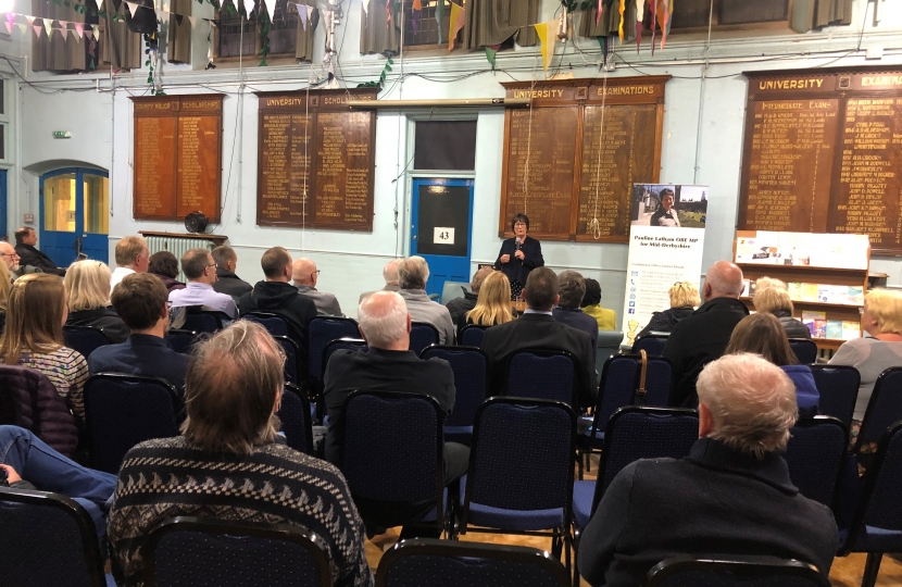 Pauline Latham OBE MP Hosts a 'Meet your MP' event in Belper