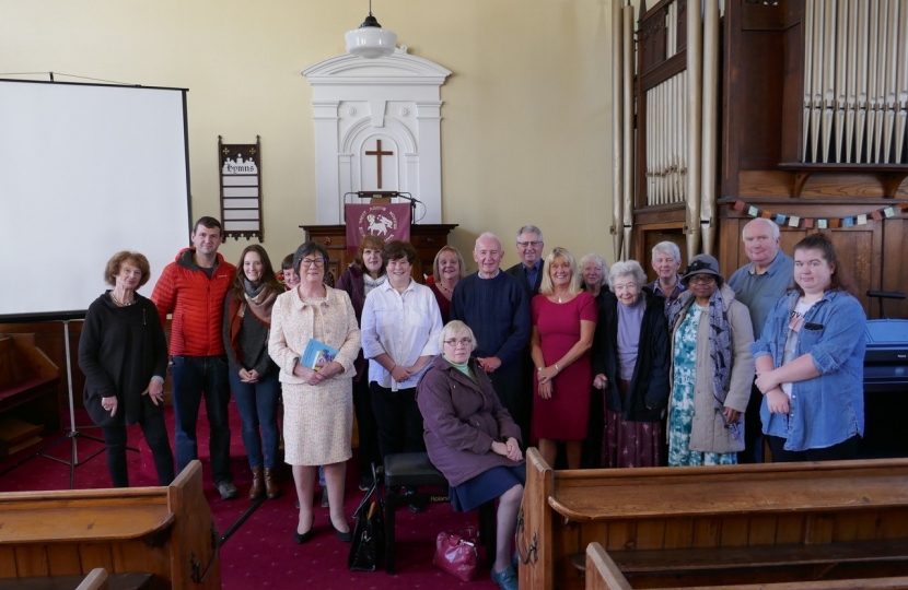 Pauline Latham OBE MP recently attended a special service at the Moravian church in Ockbrook