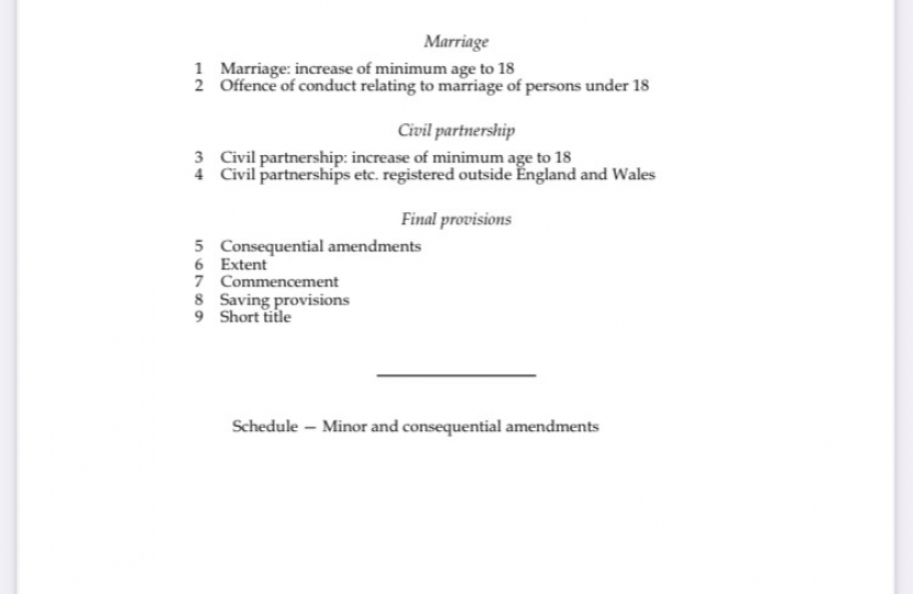 Marriage and Civil Partnerships (Minimum Age) Bill