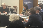 Pauline Latham OBE MP chairing biomass Q&A