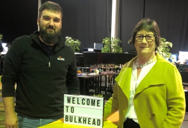 Pauline Latham OBE MP visits Bulkhead Interactive Ltd