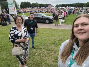 Attending Oakfest with Cllrs Freya Trewhella and Matthew Eyres