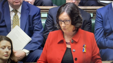 Pauline Latham OBE MP asking a question in the House of Commons